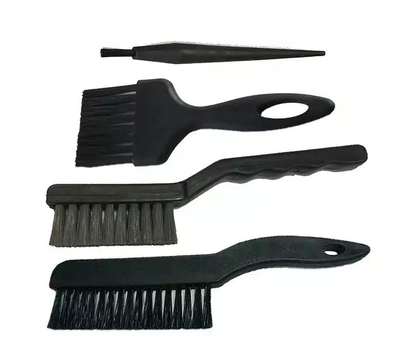 ESD Anti Static Brush Set from Bondline Electronics Ltd. Includes 4 ESD brushes.