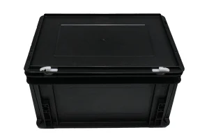 Conductive Euro Container With Lid - Bondline Electronics Ltd