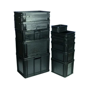 Stack of Euro Box Containers From Bondline Electronics Ltd.