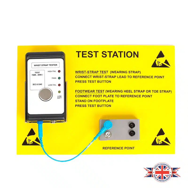 WST2 ESD Wrist Strap Test Station With UK Made Sticker