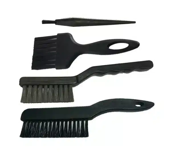 ESD Anti Static Brush Set from Bondline Electronics Ltd. Includes 4 ESD brushes.