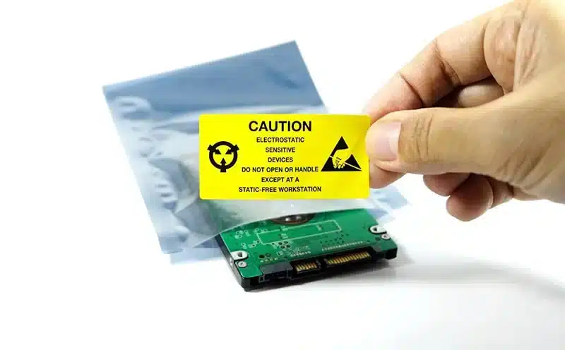 Static Shielding Bag With ESD Caution Label - Bondline