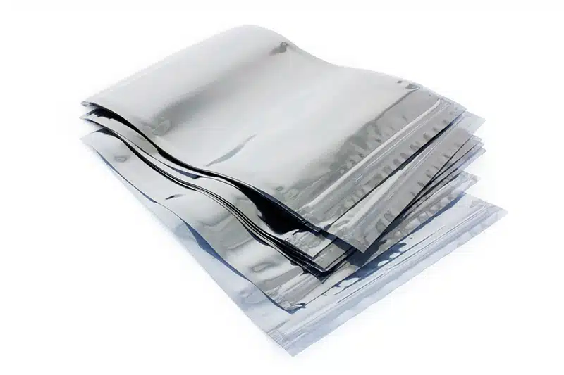 Loc top resealable static shielding bags piled together - Bondline
