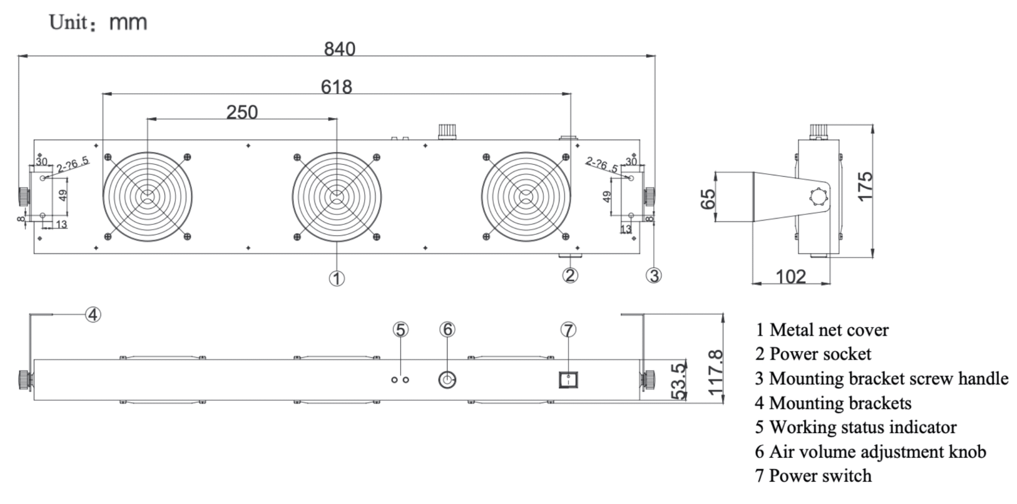 Self-Cleaning Suspended 3-Fan Ioniser - Image 5