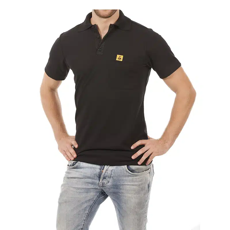 Black ESD Polo Shirt from Bondline Electronics Ltd