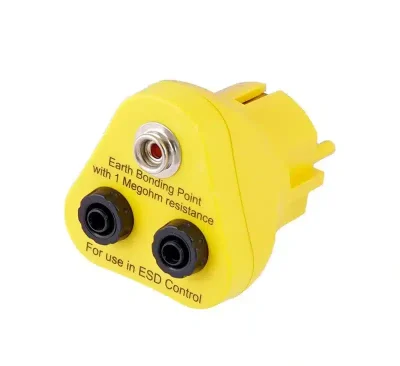 BP2SBEU (Euro, 2 x shrouded safety banana sockets, 1 meg-ohm resistor)