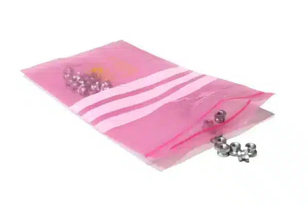 Loc Top Pink Anti Static Bags With Studs Inside - Bondline Electronics Ltd