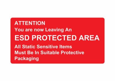 Red ESD Warning Signs