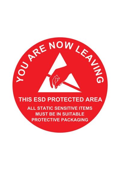 Leaving EPA Round Sign (SLVGRD)